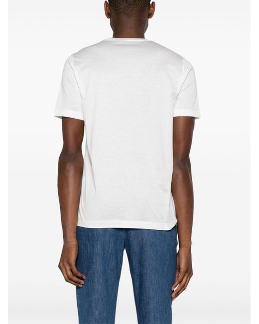 Corneliani White Crew-neck Cotton T-shirt for men