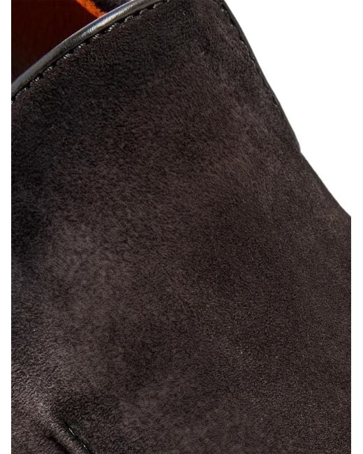 Santoni White Mocassins À Coutures Contrastantes for men