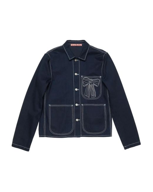 Acne リボン デニムジャケット Blue
