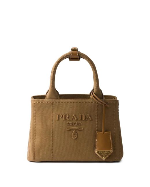 Borsa Jardinière Mini di Prada in Brown