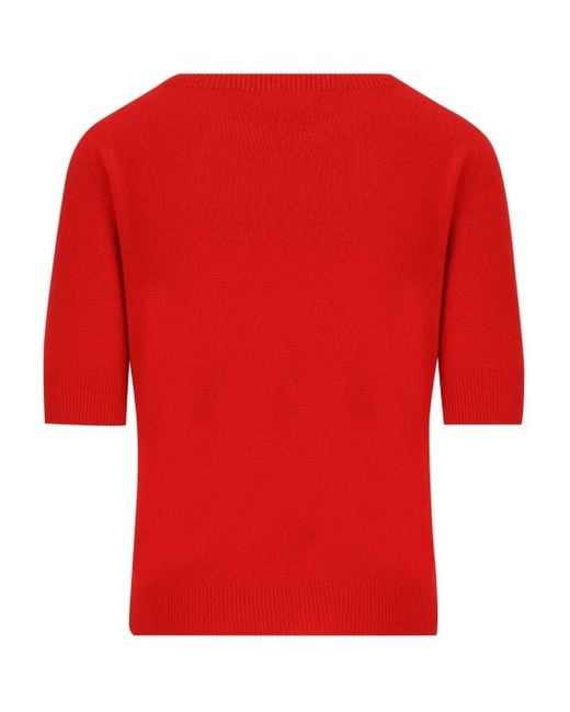 Vanisé Red Ribbed Cashmere Sweater
