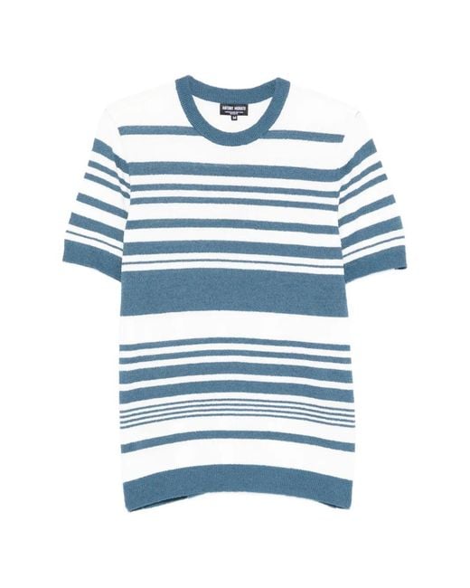 Antony Morato Blue Baltimora 1 Striped T-Shirt for men