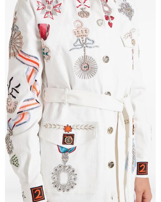 Giacca-Camicia Diamantine di Temperley London in White