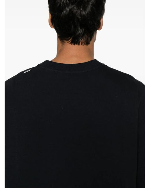 Jil Sander Black Relaxed Fit Cotton Crewneck Sweatshirt for men