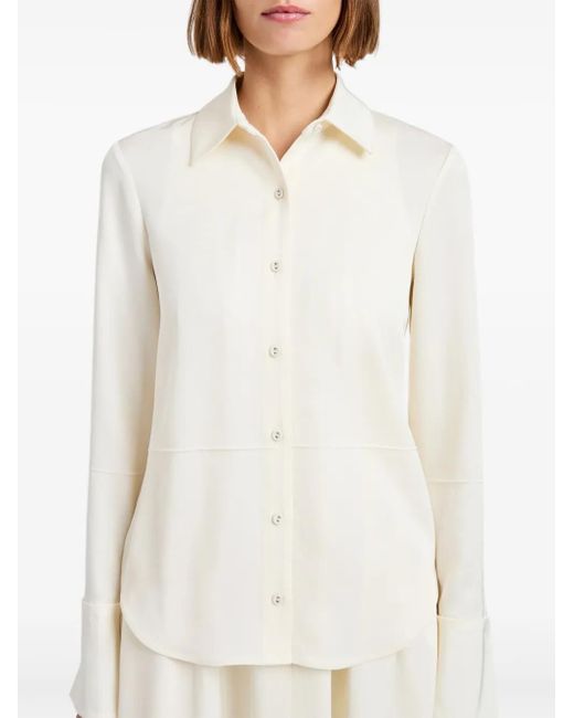 Proenza Schouler Maddi Button-Down Blouse in het White