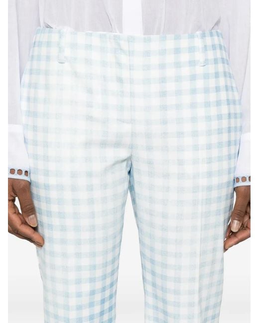 Ermanno Scervino White Gingham Trousers