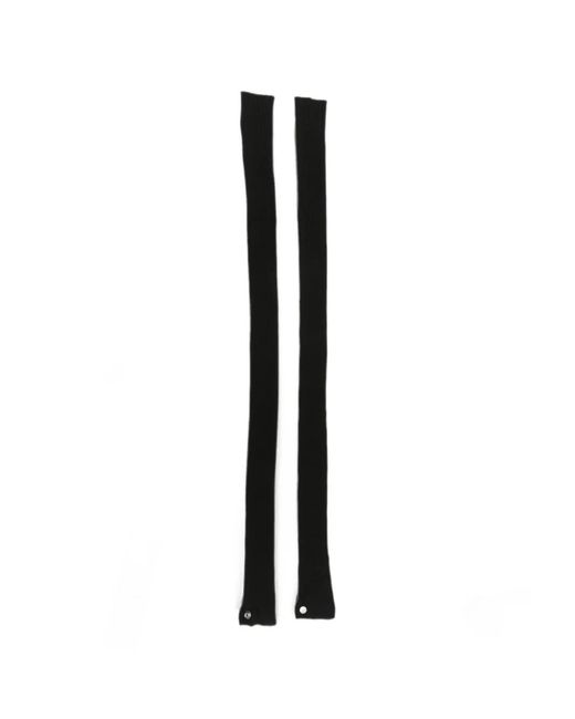 Rick Owens Black Ribbed-Knit Arm Warmers for men