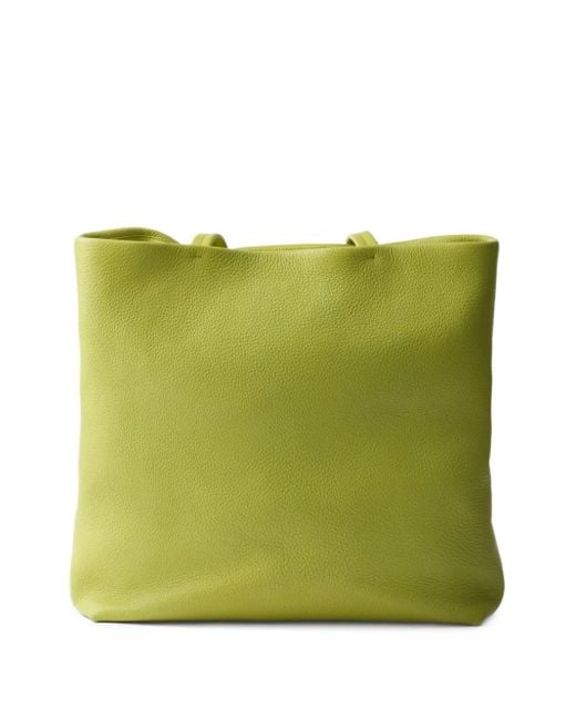 Prada Green Große Tote Bag Aus Leder