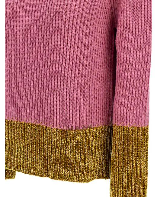 Maglione A Coste di Marni in Pink