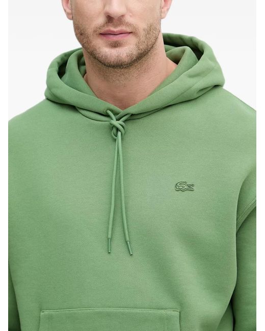Lacoste Green Logo-Patch Hoodie