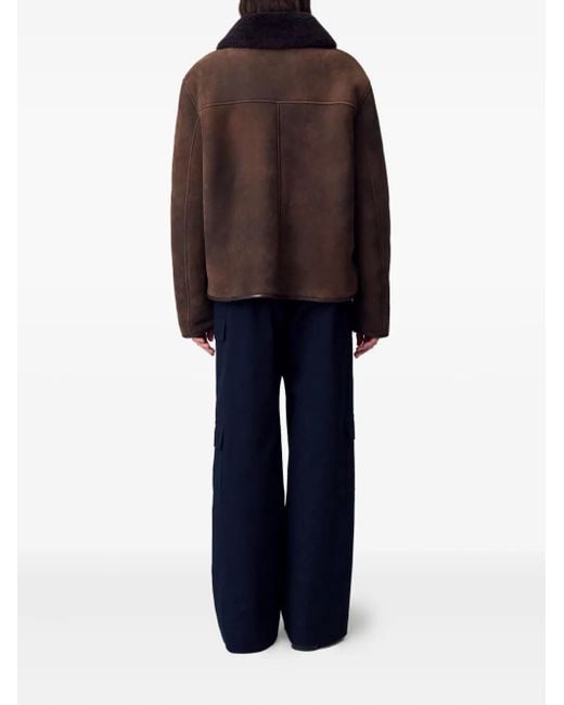 Claudie Pierlot Jack Met Lammy Kraag in het Brown
