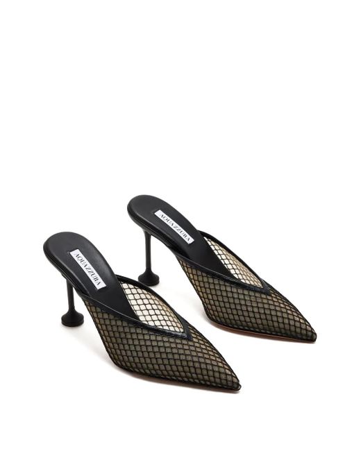 Aquazzura Black 85Mm Bisous Mesh Pumps