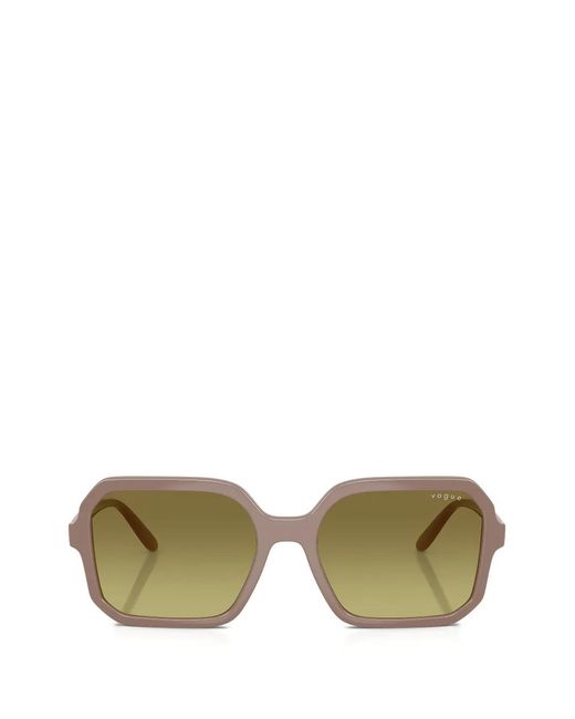 Vogue Green Geometric-Frame Sunglasses