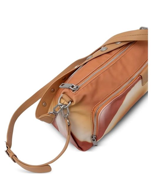 Desigual Brown Zip-Fastening Patterned Cross Body Bag