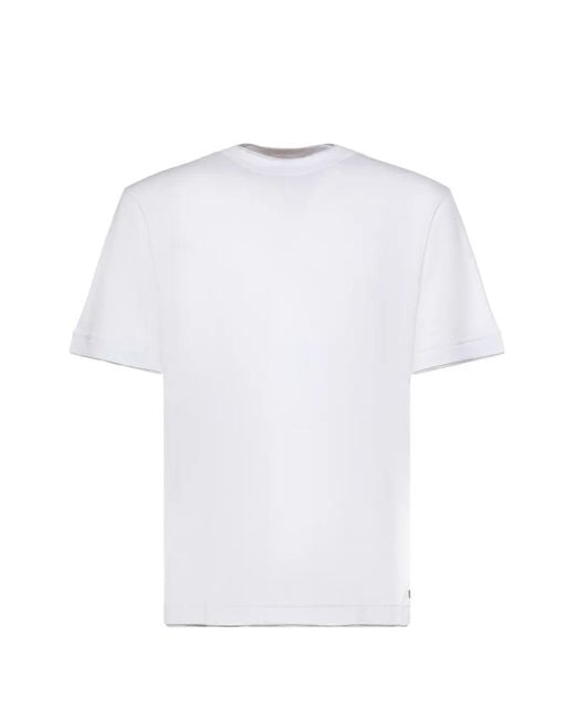 Eleventy White Crew-Neck T-Shirt for men