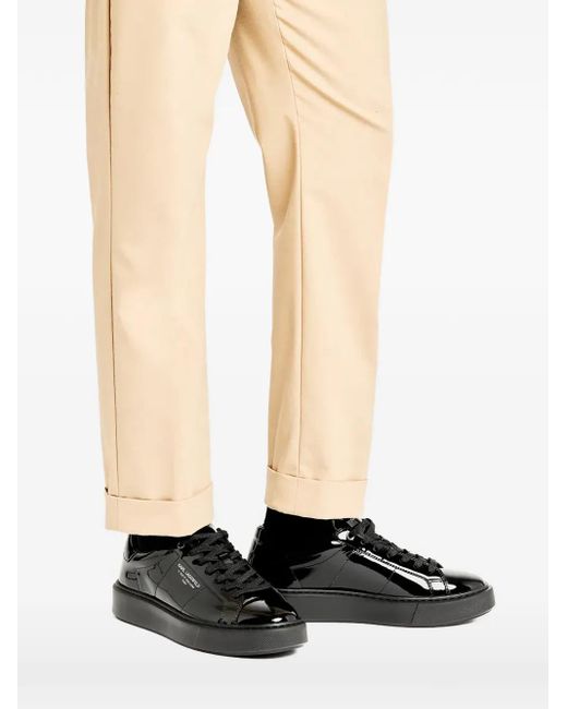 Karl Lagerfeld Black Logo-Lettering Sneakers for men