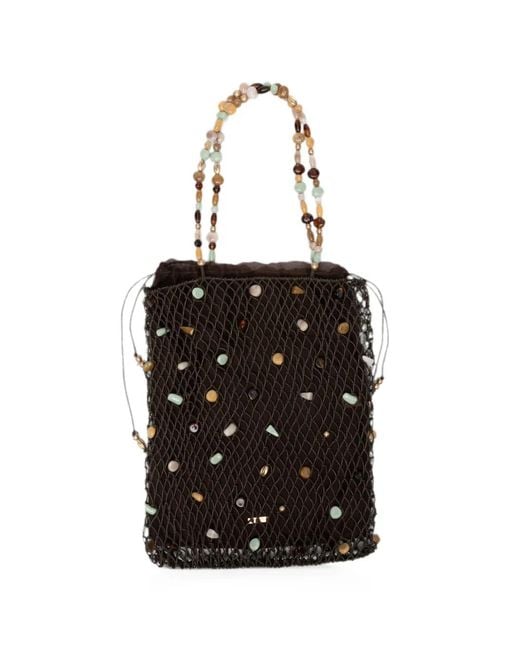 Cult Gaia Black Mercier Bauble-Embellished Tote Bag