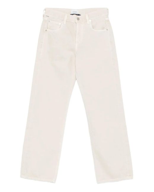 Citizens of Humanity White Wide-Leg Jeans