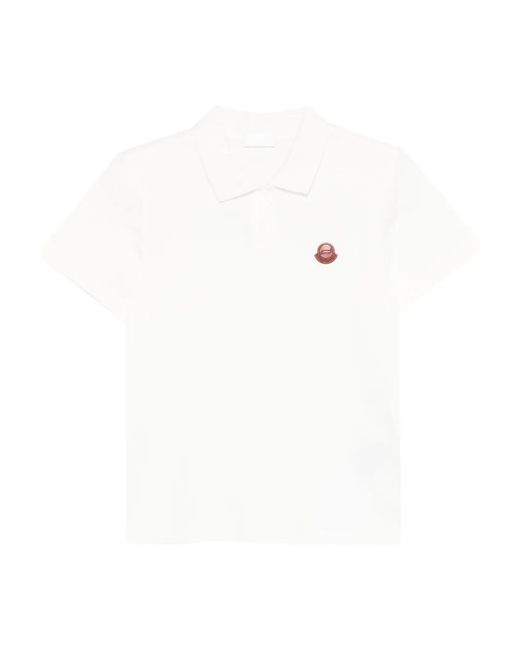 Moncler White Short-Sleeve Polo Shirt