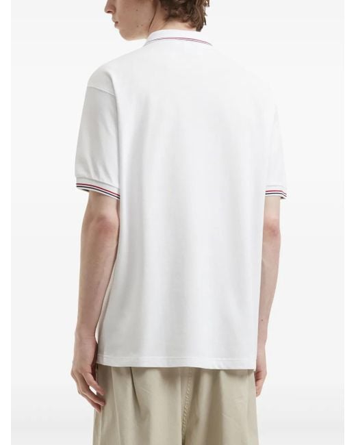 Chocoolate White Logo-Patch Polo Shirt for men