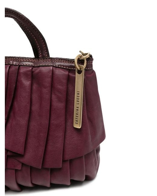 Caterina Lucchi Purple Kleiner Adele Tote Bag mit Rüschen