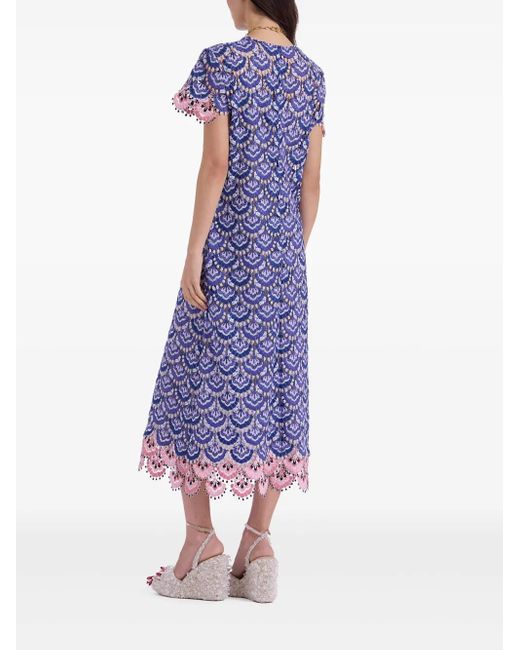 LaDoubleJ Purple Swing Midi Dress