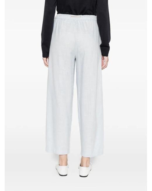 Herno White Drawstring Trousers