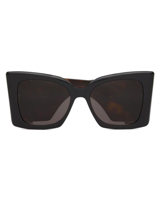 Saint Laurent Black Sl M119 Oversized Cat-eye Sunglasses