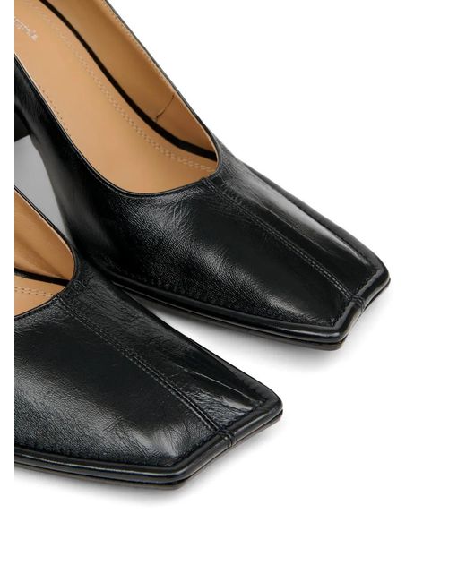 Maison Margiela Gray Piped Square-Toe Pumps