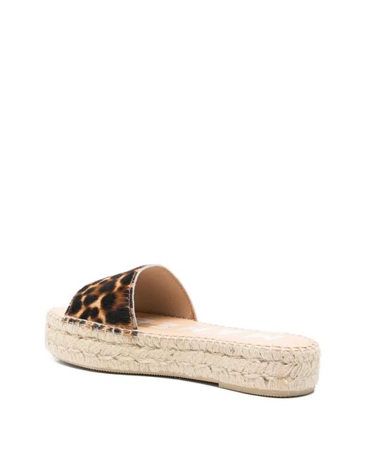 Manebí Natural Leopard-Print Espadrilles