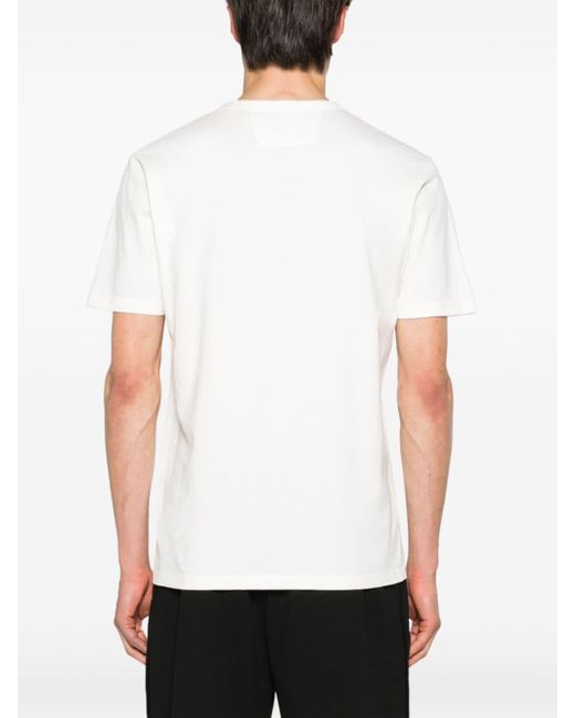 Camiseta con logo estampado C P Company de hombre de color White