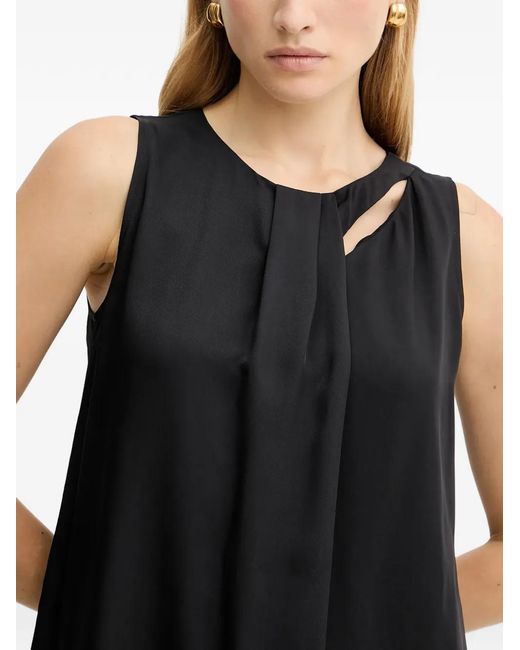 ARMANI EXCHANGE Black Cut-Out Sleeveless Blouse