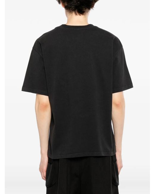 Melt Black Graphic-Print Round Neck T-Shirt for men