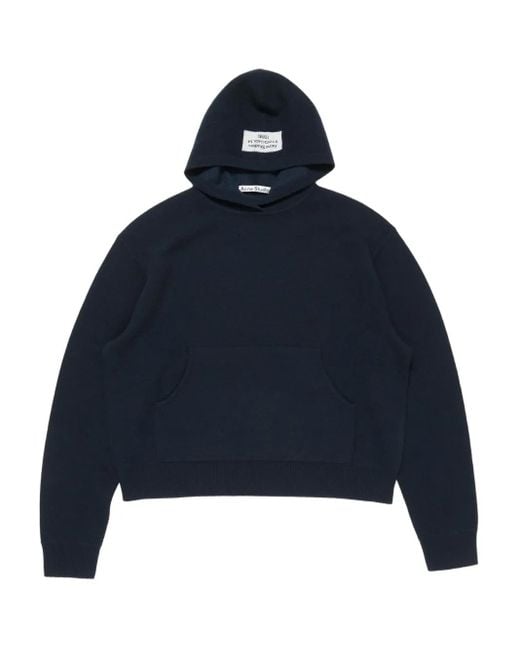 Acne Blue Hooded Sweater for men