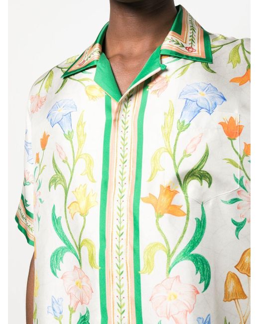 Chemise 'l'arche fleurie' blanc cassé Casablancabrand pour homme en coloris Green
