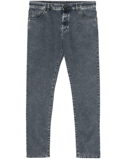 Peserico Blue Logo-patch Jeans for men