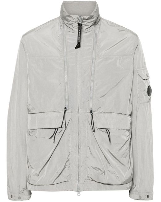 C P Company Gray Chrome-r Garment-dyed Jacket for men