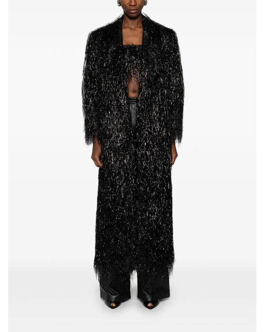 MEDEA Black Loose-Threads Coat