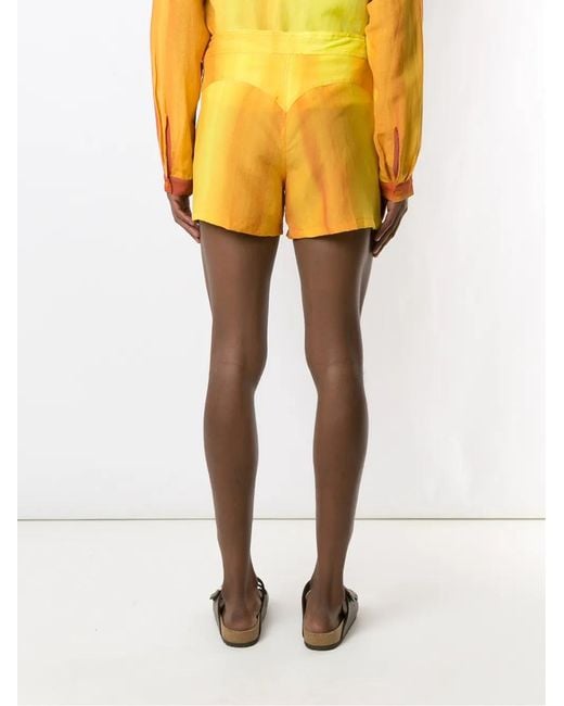 Amir Slama Orange Bermuda À Imprimé Dégradé for men