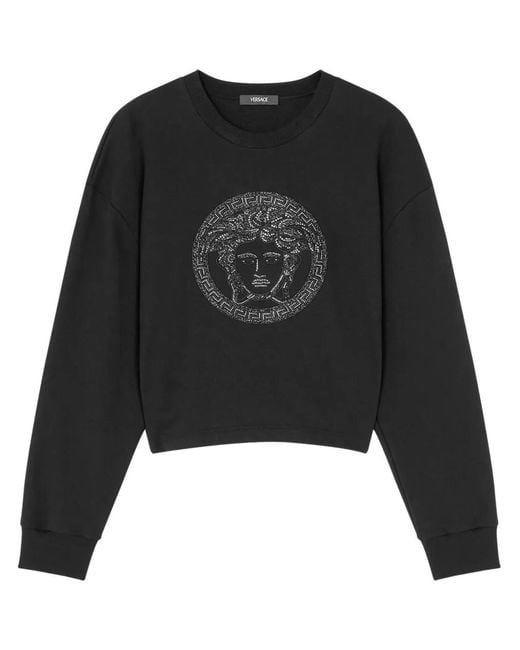 Versace Black Medusa-Embellished Sweatshirt