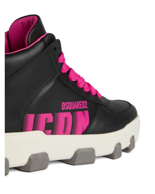 DSquared² Pink Sneakers mit "Icon"-Motiv