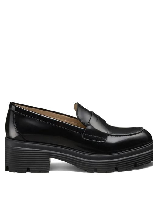 Stuart Weitzman Black Hudson Lite Loafers