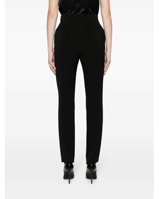 Saint Laurent Black Straight-Leg Wool Trousers