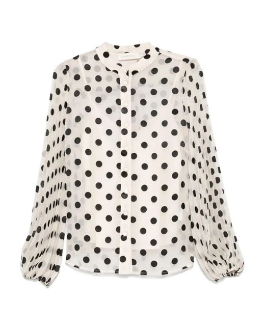 Zimmermann White Pussy-Bow Blouse