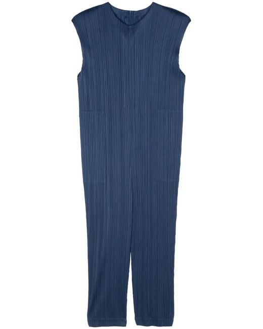 Pleats Please Issey Miyake Blue Monthly Colours January Plissé Jumpsuit