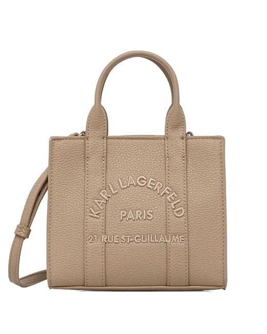 Karl Lagerfeld Natural Mini Rue St-Guillaume Tote Bag