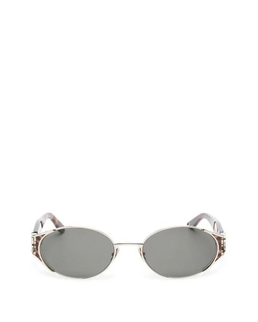 Saint Laurent Metallic Tortoiseshell-Effect Round-Frame Sunglasses