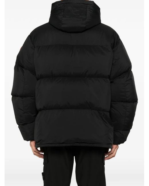 Canada Goose Black Sterling Logo-Patch Padded Jacket for men