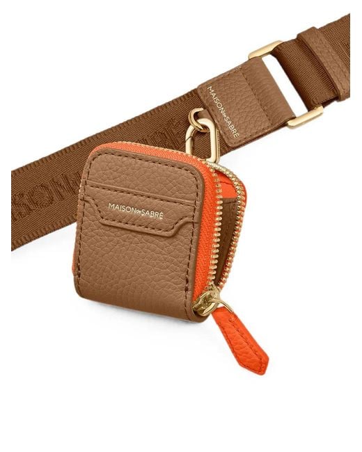 Maison De Sabre White Utility Bag Strap With Charm