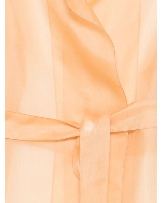 Antonelli White Belted Wrap Double-Breasted Coat